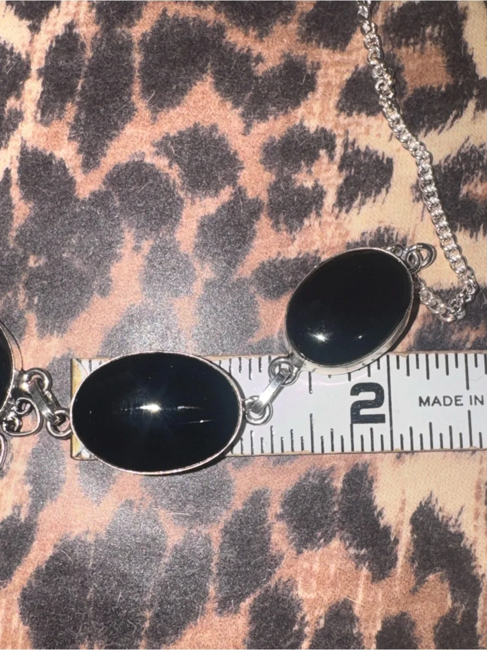 Botswana Agate & Onyx Silver Necklace